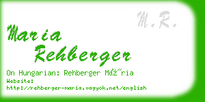 maria rehberger business card